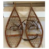 Pair Vintage Wooden Snow Shoes