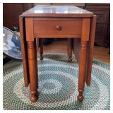 Primitive gate leg Drop Leaf Table with Single Dra