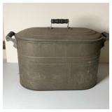 Galvanized Steel Tub with Wooden Handles