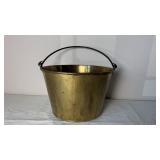 Brass Bucket with Iron Handle