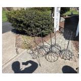 Five Metal Outdoor Planters