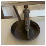 Antique Frying Pan and Stuffer Set