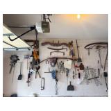 Primitive Wall Garden Tools Lot