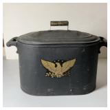 Painted Copper Tub with Eagle Decal