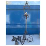 Cast Iron Electric Lamp Post, 42 Inches Tall