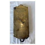 Antique Chatillons Brass Face Scale 12 x 4.5"
