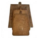 Three Primitive Wooden Cutting Boards