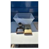 Bible, Bath Stoneware, Framed Art, and Linens