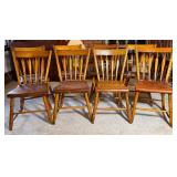 Eight Antique Plank Seat Arrow Backï¿½Chairs