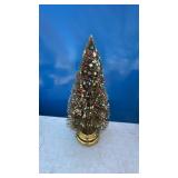 Vintage 18 Inch Christmas Tree on Brass Stand