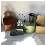 Primitive Kitchen Grouping Incl. Cake Tin and Milk