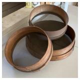 Three Antique Screened Sieves