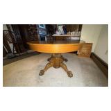 Antique Oak Pedestal Dining Table