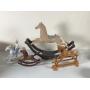 Plaster Cast and Porcelain Rocking Horses