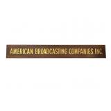 ABC Radio Lobby Sign, 1965 Broadway