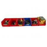 Six Bins of Electronic Repair Components