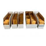 Six boxes assorted capacitors, untested