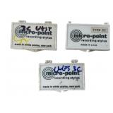 Three Micro-Point Recording Stylus Units