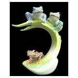 Herend 15250 Fishnet Frogs Figurine