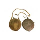 Civil War Era Tin Drum Canteens Pair