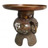 19th c. Japanese Bronze Usubata Ikebana Vase