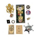 Pins with Sterling Medal