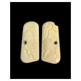 Carved Colt 1903/1908 Natural White Material Grips