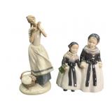 Franklin Mint and Royal Copenhagen Figurines