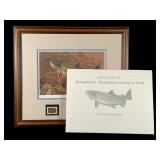 1991 PA Trout/Salmon Stamp & Signed Print Set