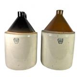 Large Antique 4 & 5 Gallon Stoneware Jugs