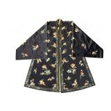 Early Hand Embroidered Chinese Silk Robe