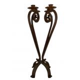 Early Cast Iron Candelabra, 23 Inches Tall
