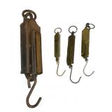 Four Vintage Hanging Spring Scales