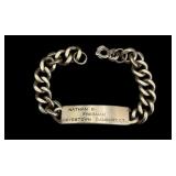 WWII Silver ID Bracelet, Freeman