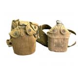WWII U.S. Army Canteens with Belts