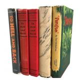 WWII Books and Signed Audie Murphy Letter