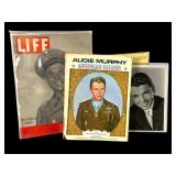 Audie Murphy Signed Photo, LIFE Magazine PLUS