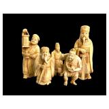 5 Early Netsuke Style Asian Figures