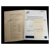 Franco Corelli Signed Opera Program and Check