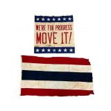 Early 20th Century Progress and Flag Lot