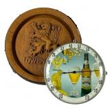 Lowenbrau Barrel Display & Stegmaier Clock