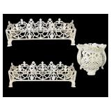 Vintage Painted Cast Metal Planter Frames Set