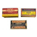 Three Boxes Winchester .32 Caliber Ammunition