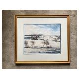 R. Greenleaf Signed 1974 Watercolor