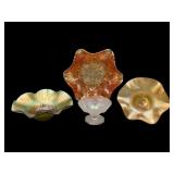 Grouping of 4 Carnival Glass Bowls