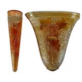 Two Dugan Glass Wall Pocket Vases