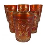 6 Fenton Butterfly & Fern Tumblers