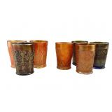 Fenton & Dugan Carnival Glass Tumblers Lot