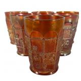 6 Fenton Blackberry Block Tumblers