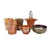 Dugan Carnival Glass Grouping